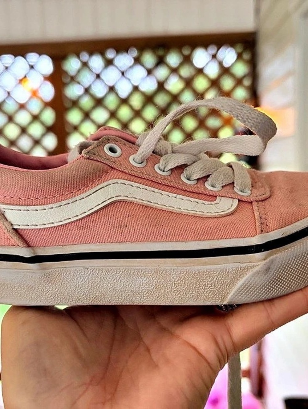 Vans Pink & White Sneakers